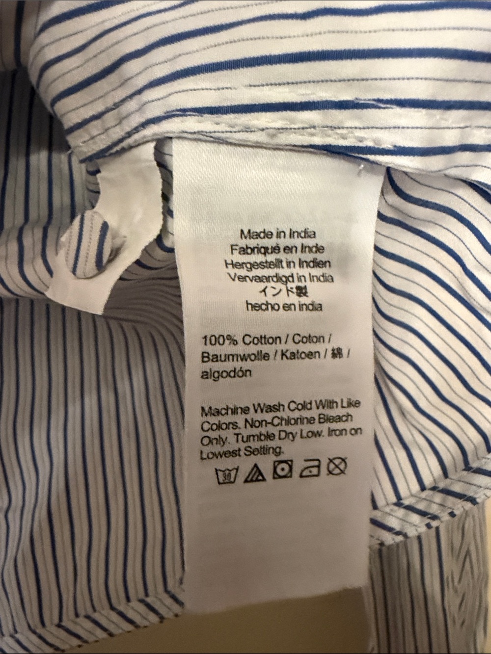 Madewell Puff Sleeve Button Up Shirt Hydrangea Blue White Stripe Top Size Medium - Picture 6 of 8